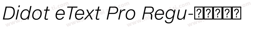Didot eText Pro Regu字体转换